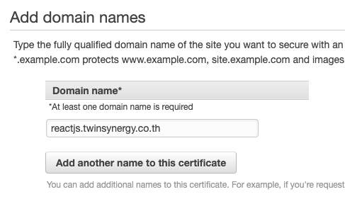Add domain names
