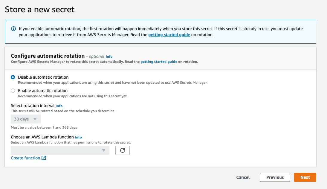 Configure automatic rotation