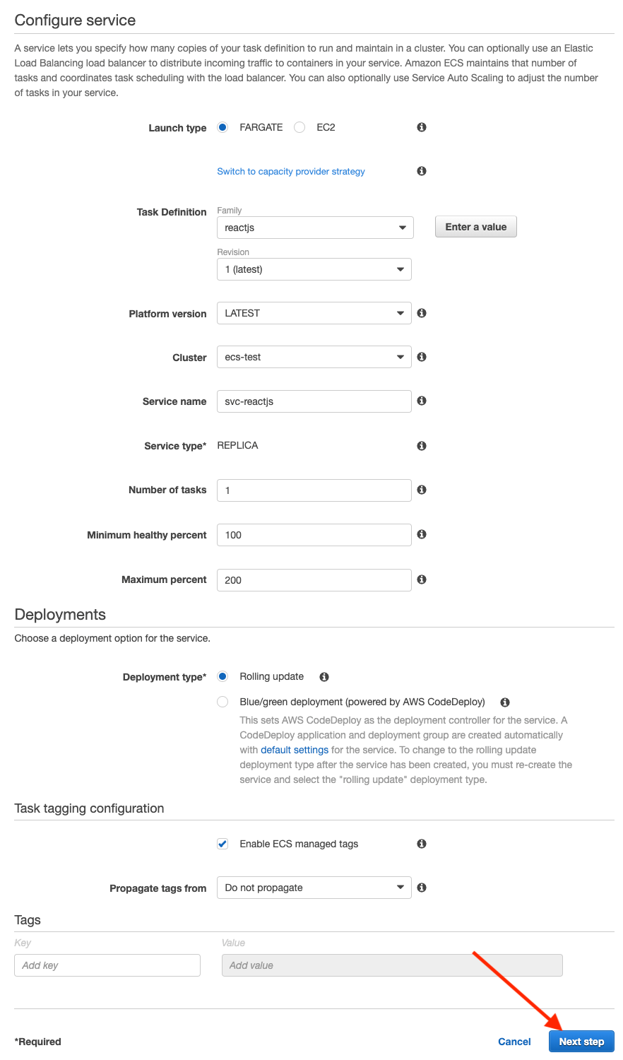 configure service