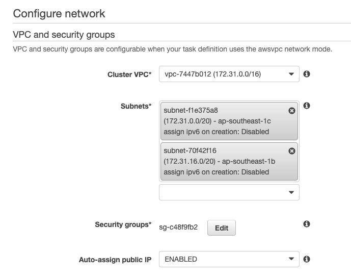 Configure network