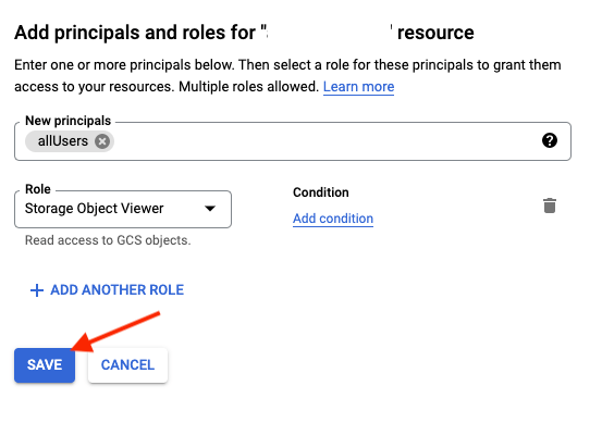google storage add principals