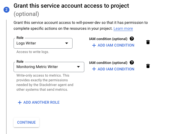 Grant-this-service-account access