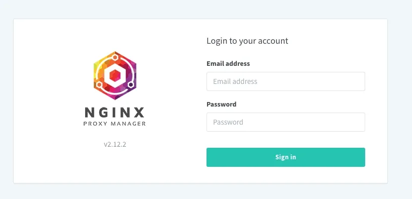 Nginx Proxy Manager Login