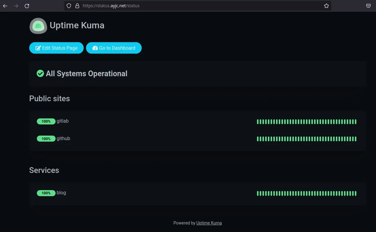 Kuma Status Page