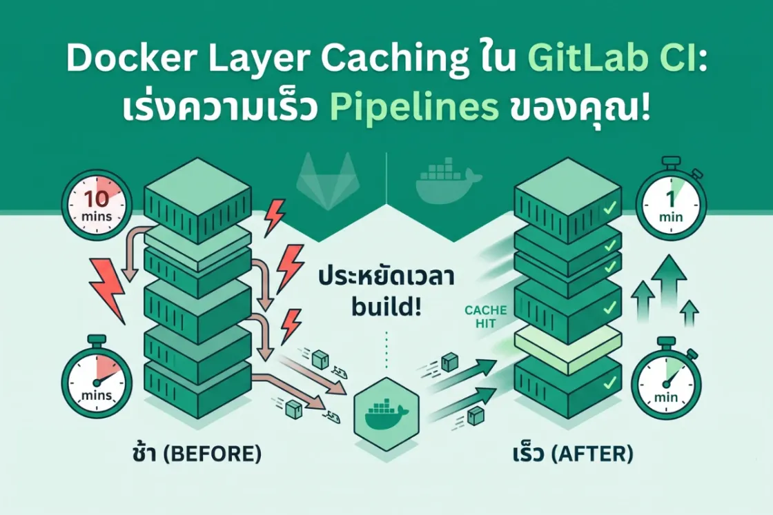 วิธีลดเวลา Build ใน GitLab CI ด้วย Docker Layer Caching